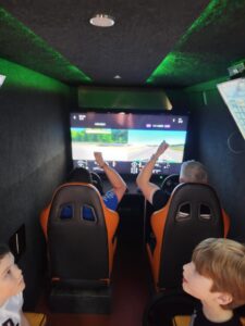 Racing Machine in Gaming Bus