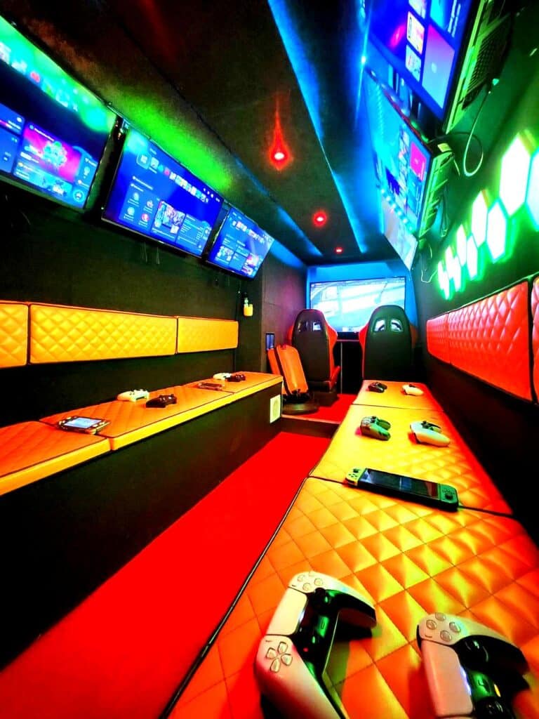 Inside Essex Gaming Bus