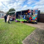 Gaming Bus Colchester set up in the garden