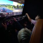 Car racing action with the Gaming Bus Colchester